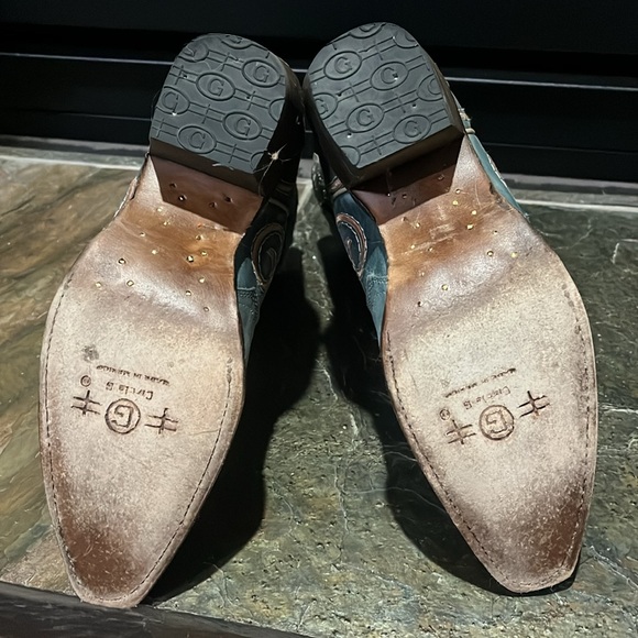 Corral Blue Booties Like New - Picture 7 of 9